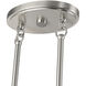 Weavington 3 Light 46 inch Brushed Nickel Linear Chandelier Ceiling Light, Extra Large