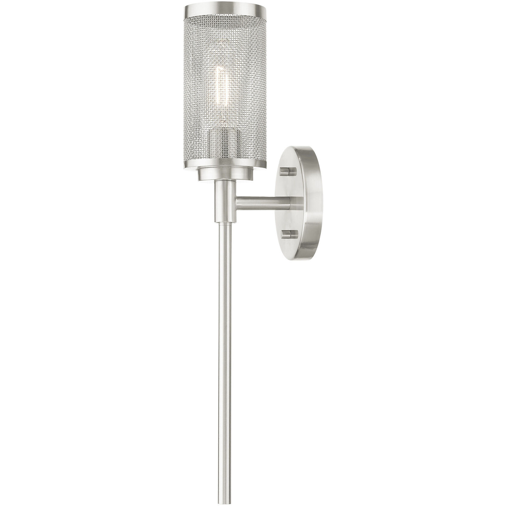 Industro 1 Light 5 inch Brushed Nickel Sconce Wall Light