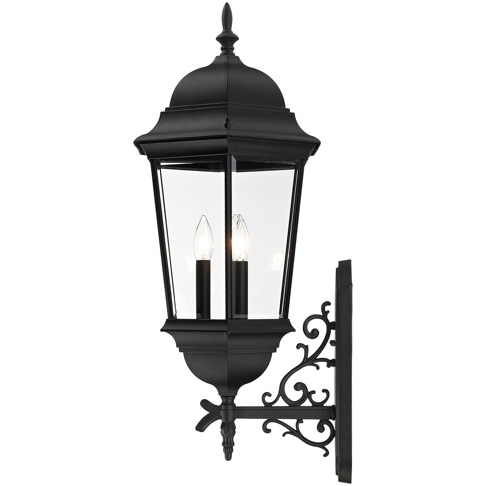 Hamilton 3 Light 29 inch Textured Black Outdoor  Wall Lantern