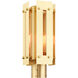 Utrecht 1 Light 16 inch Satin Brass Outdoor Post Top Lantern