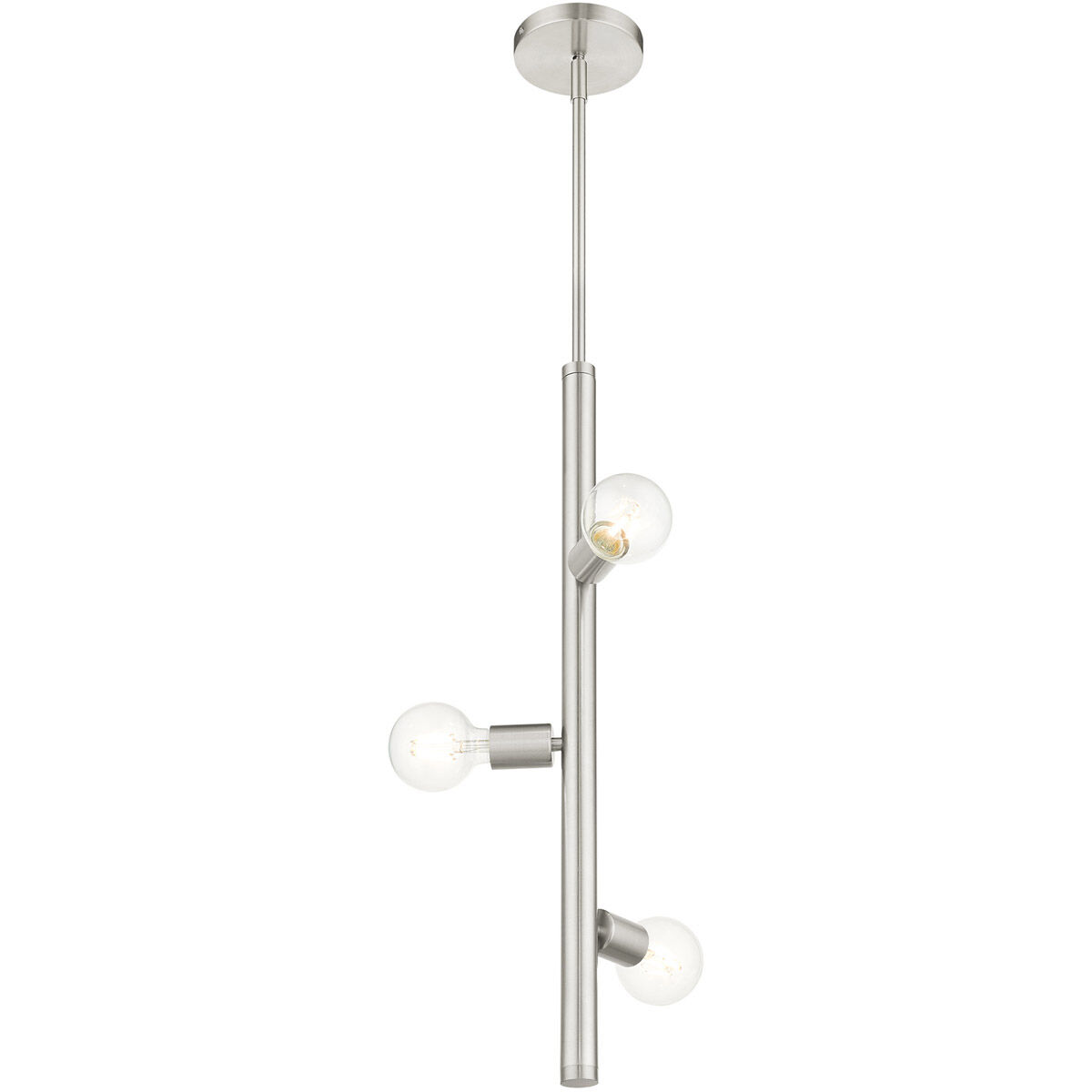 Bannister 3 Light 6 inch Brushed Nickel Pendant Ceiling Light