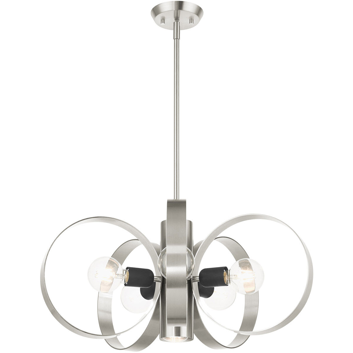 Modesto 6 Light 24 inch Brushed Nickel Chandelier Ceiling Light