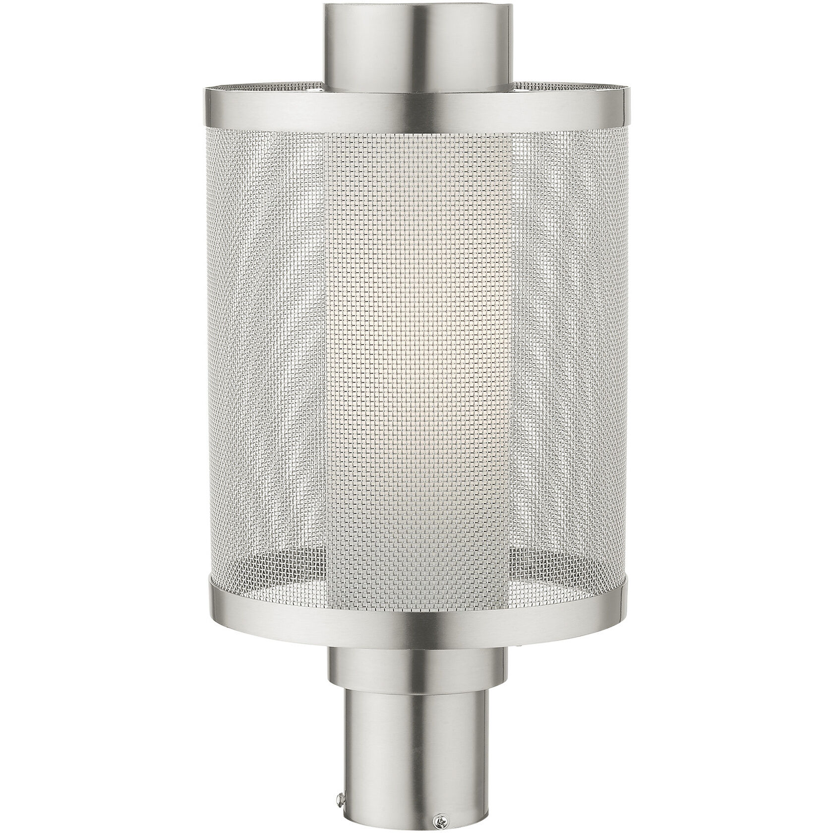 Nottingham 1 Light 18 inch Brushed Nickel Outdoor Post Top Lantern
