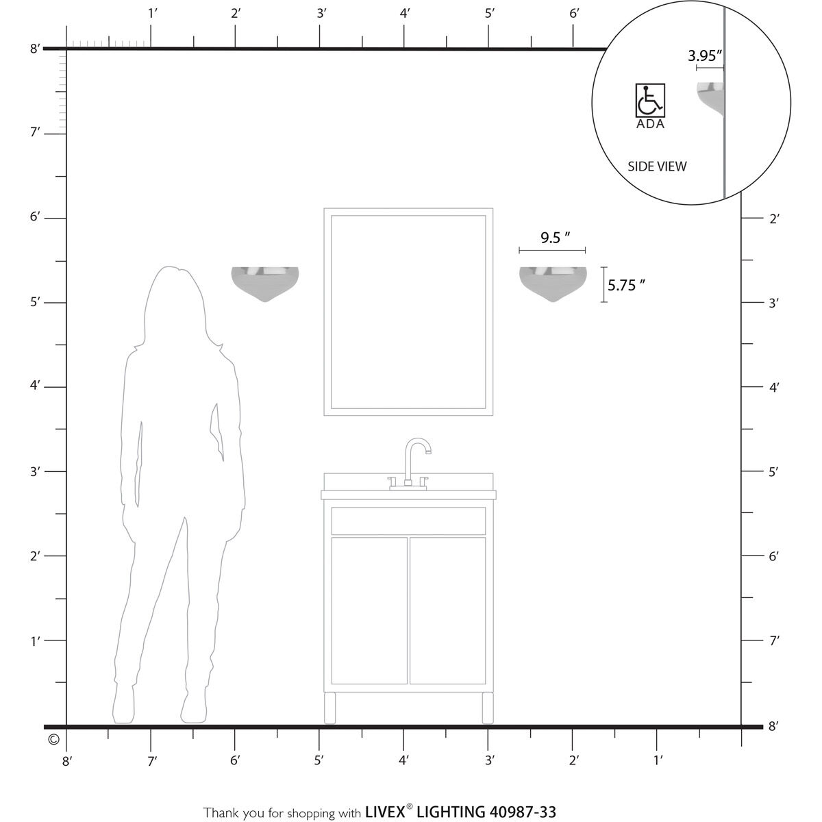 Amador 1 Light 10 inch Soft Gold ADA Wall Sconce Wall Light