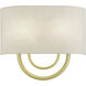 Stratton 2 Light 13 inch Soft Gold ADA Wall Sconce Wall Light