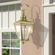 Adams 3 Light 10.63 inch Antique Brass with Brushed Nickel Finish Cluster Outdoor Large Wall Lantern Wall Light