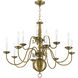 Williamsburgh 12 Light 32 inch Antique Brass Chandelier Ceiling Light