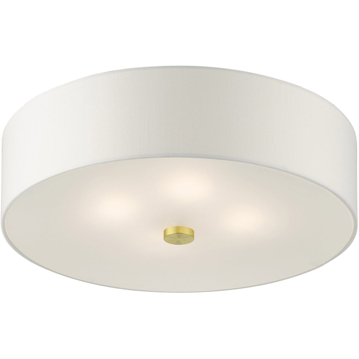 Meridian 4 Light 18 inch Satin Brass Semi Flush Ceiling Light