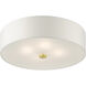 Meridian 4 Light 18 inch Satin Brass Semi Flush Ceiling Light