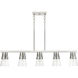 Bennington 5 Light 4.75 inch Brushed Nickel Large Linear Chandelier Ceiling Light
