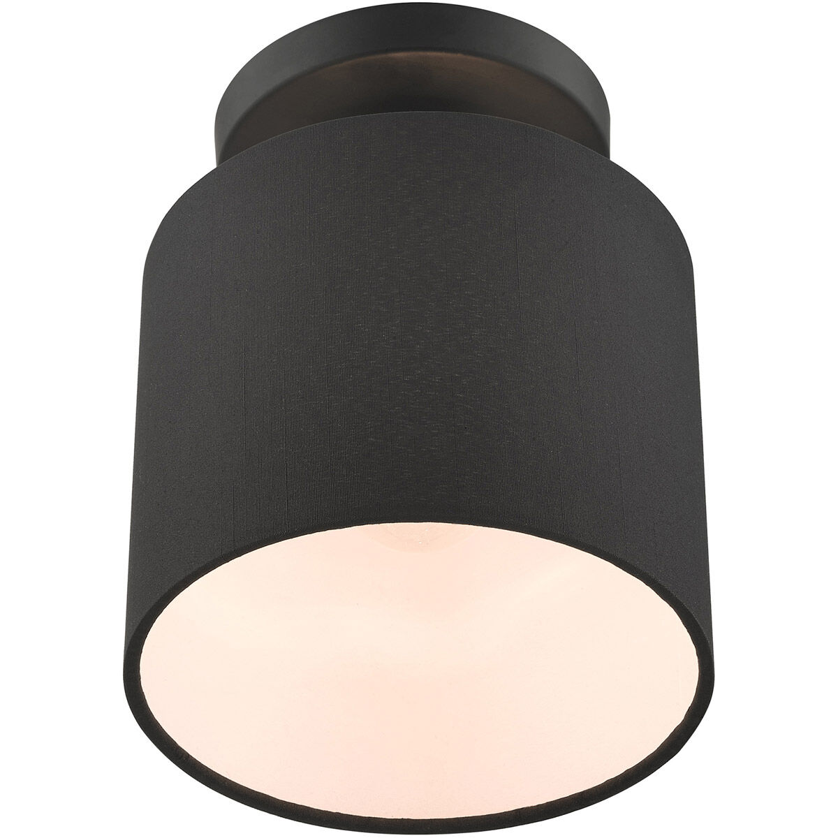 Bainbridge 1 Light 7 inch Black Semi Flush Ceiling Light