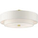 Meridian 5 Light 22 inch Satin Brass Semi Flush Ceiling Light 