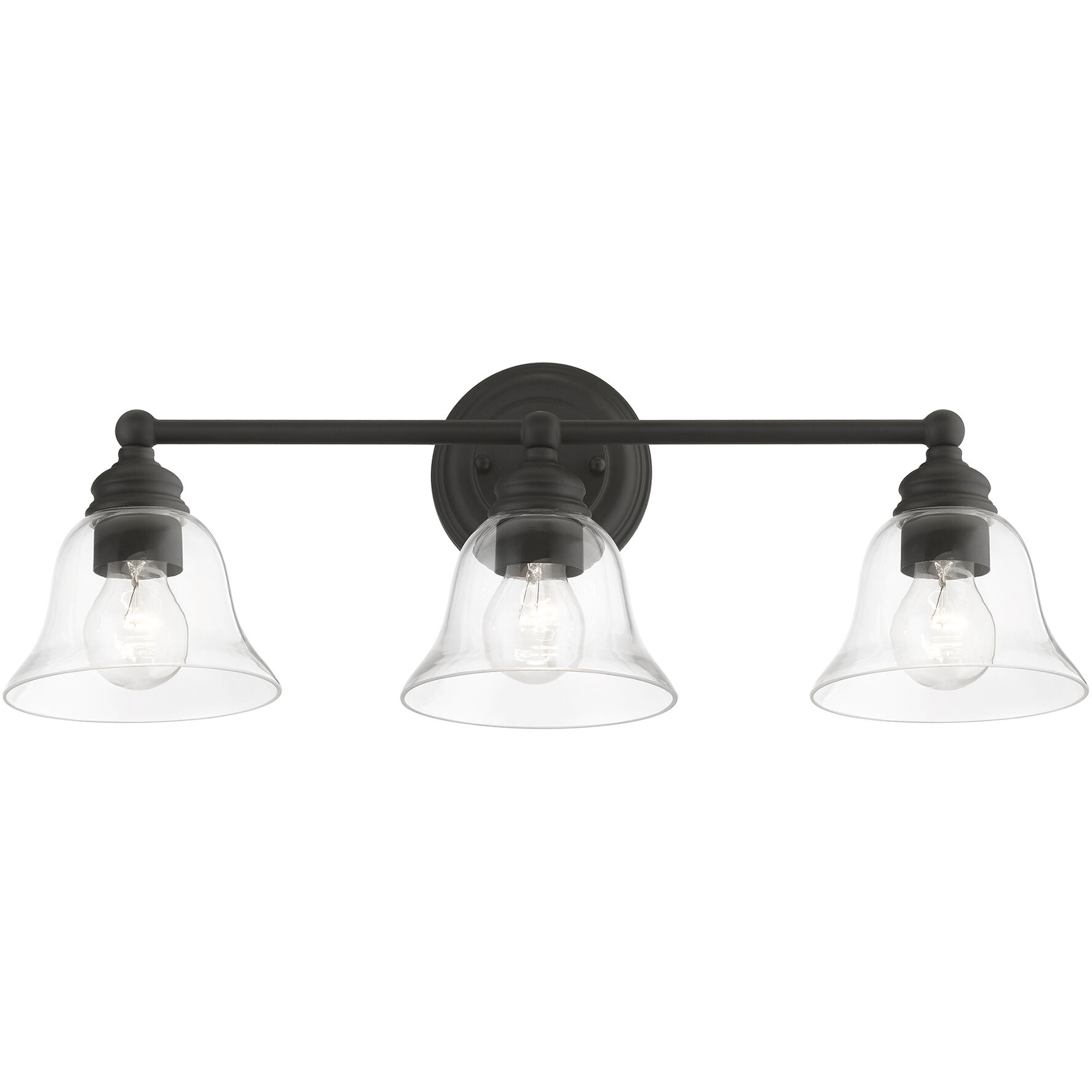 Moreland 3 Light 24 inch Black Vanity Sconce Wall Light
