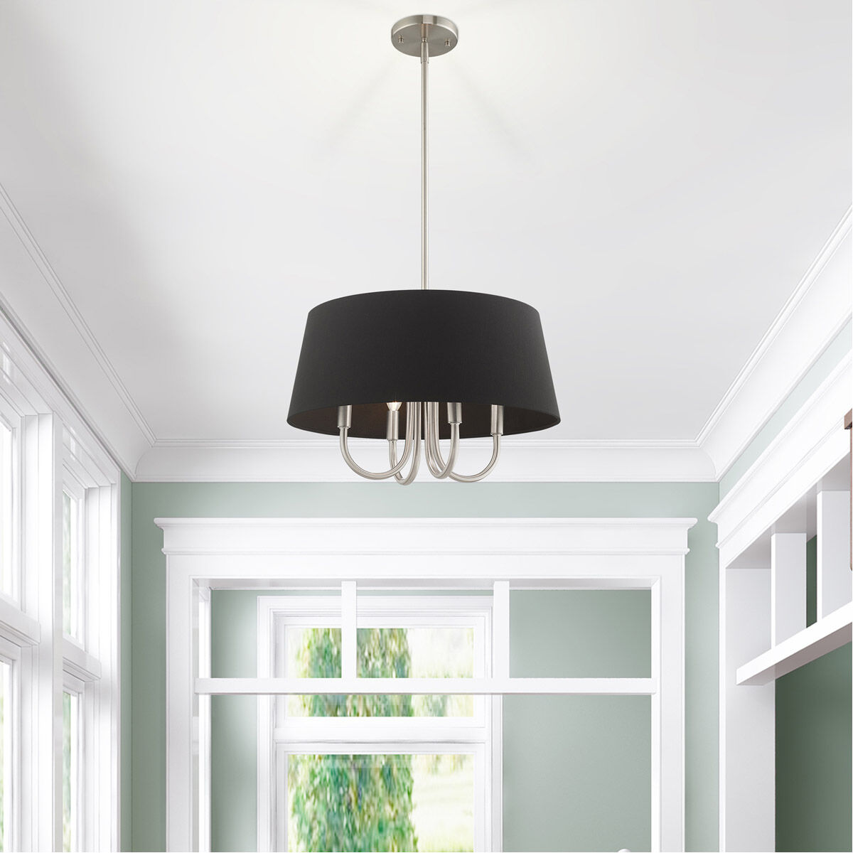 Belclaire 4 Light 18 inch Brushed Nickel Pendant Chandelier Ceiling Light