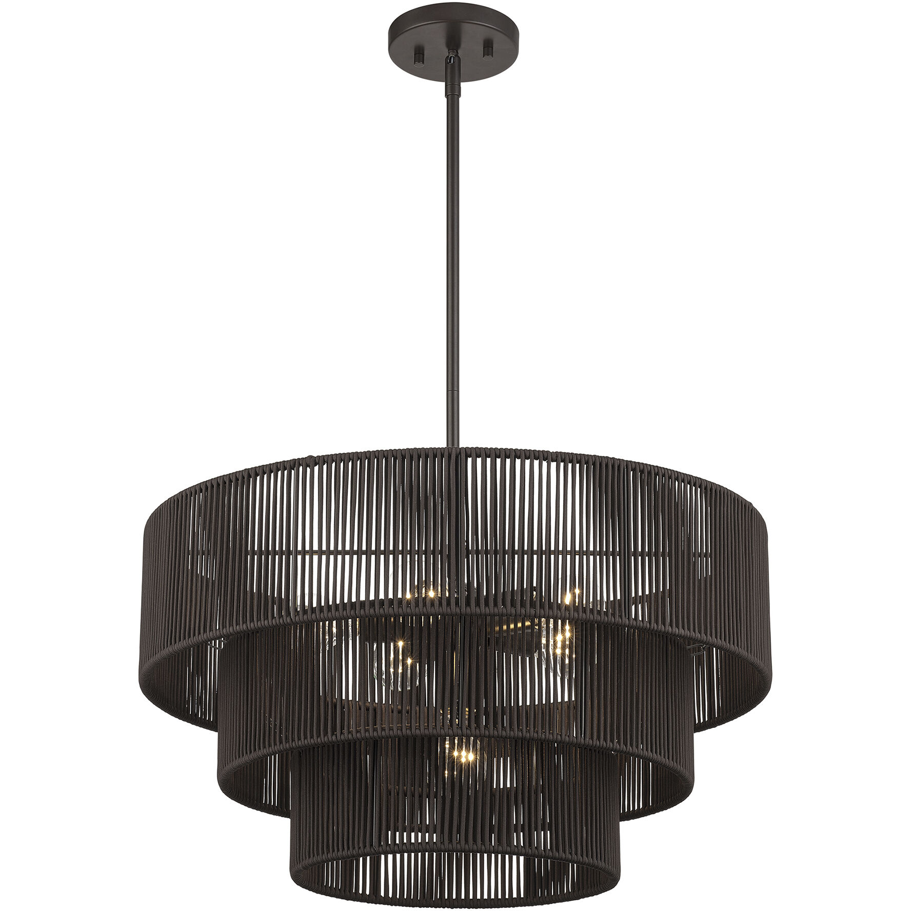 Acordia 6 Light 23 inch English Bronze Pendant Chandelier Ceiling Light