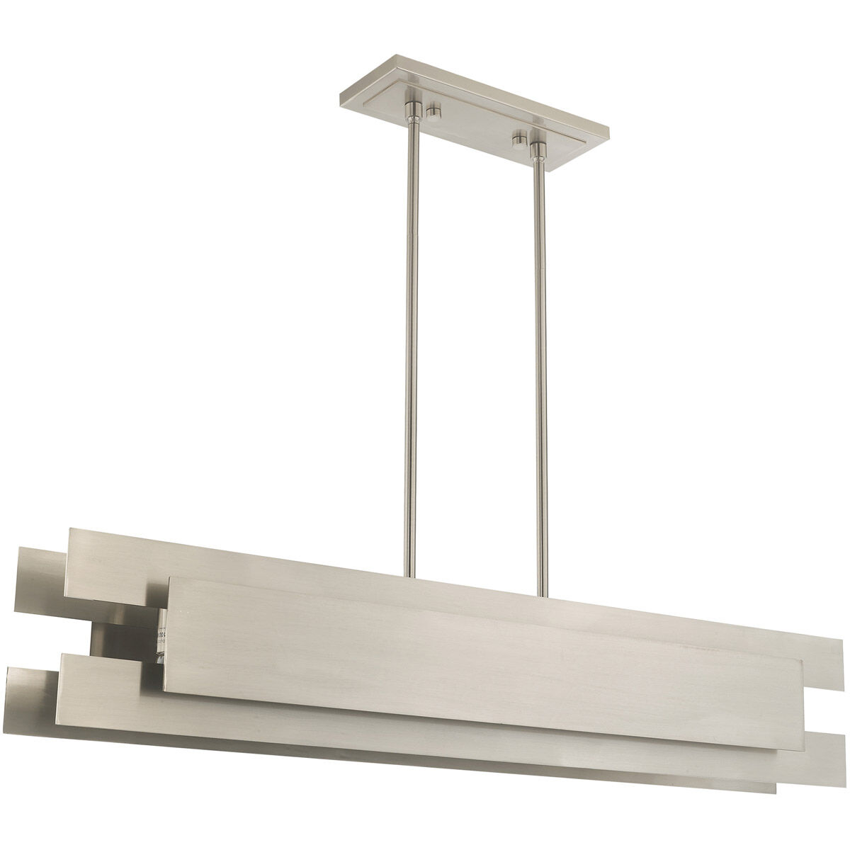 Varick 5 Light 46 inch Brushed Nickel Linear Chandelier Ceiling Light