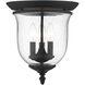 Legacy 3 Light 12 inch Black Flush Mount Ceiling Light