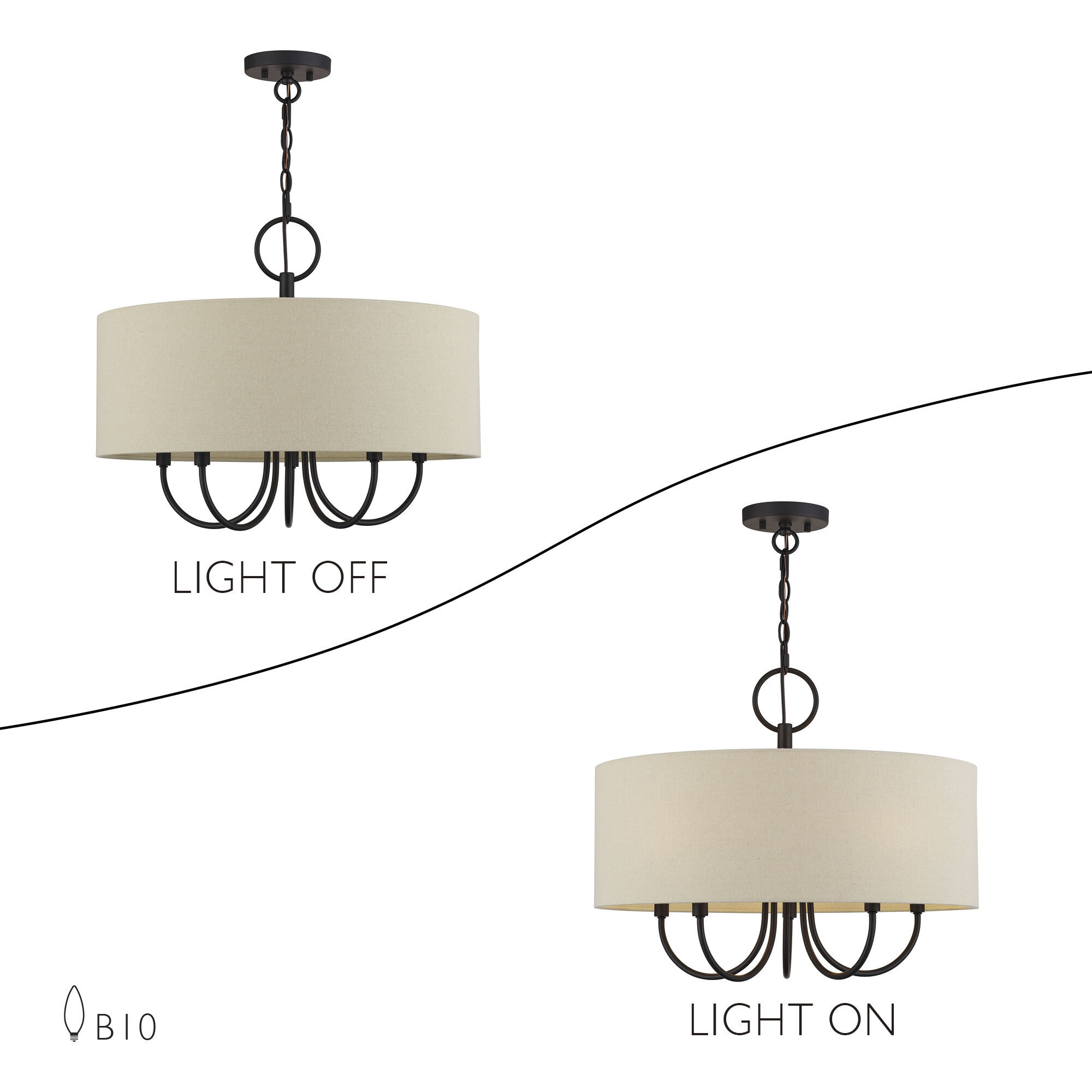 Bellingham 5 Light 22 inch Bronze Pendant Chandelier Ceiling Light