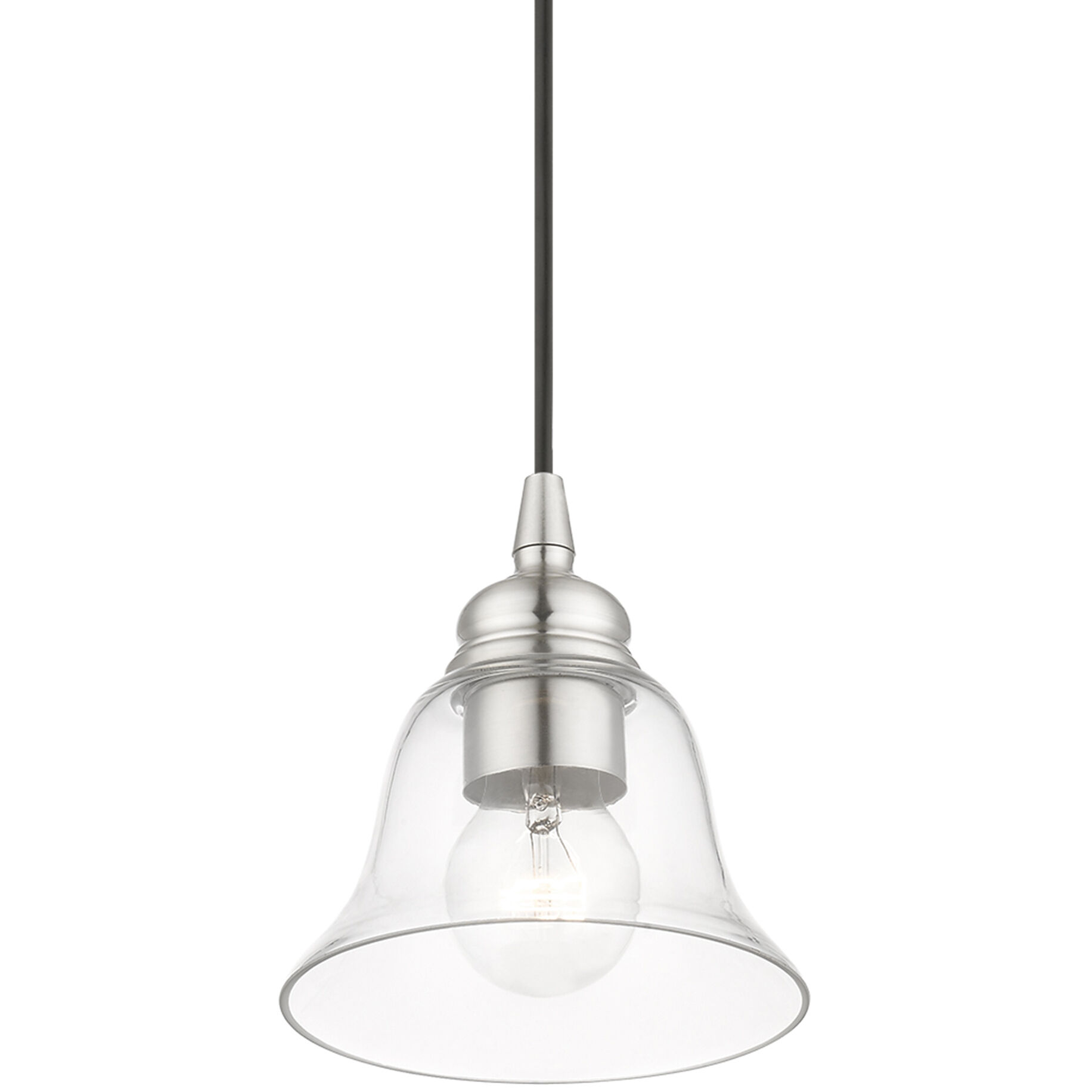 Moreland 1 Light 6 inch Brushed Nickel Single Pendant Ceiling Light, Single