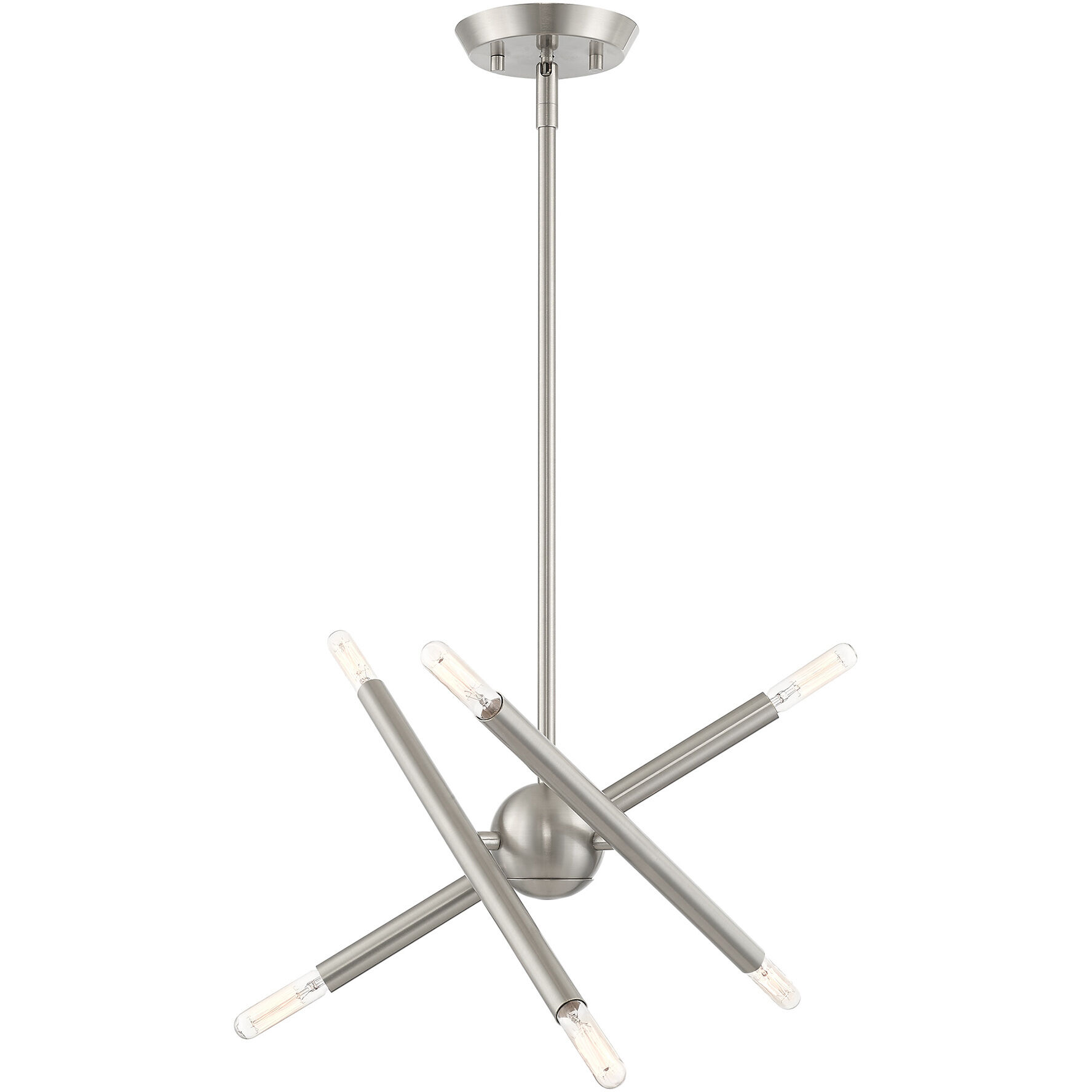 Soho 6 Light 13 inch Brushed Nickel Chandelier Ceiling Light