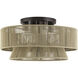 Florell 4 Light 21 inch English Bronze Semi Flush Mount Ceiling Light, Extra Large