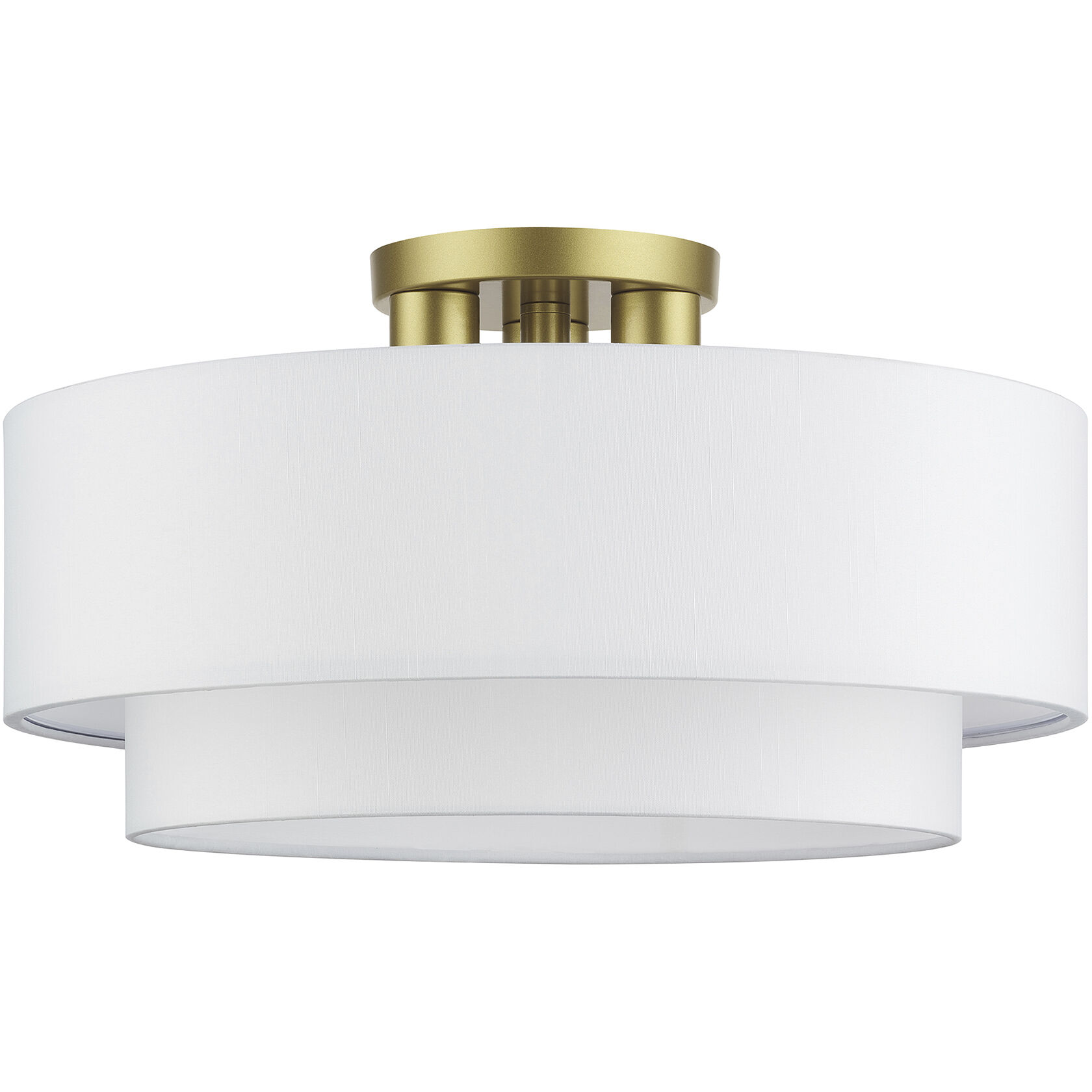 Manorwood 3 Light 18 inch Soft Gold Semi-Flush Ceiling Light