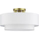 Manorwood 3 Light 18 inch Soft Gold Semi-Flush Ceiling Light