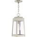 Oslo 1 Light 6 inch Brushed Nickel Outdoor Pendant Lantern