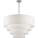 Manorwood 8 Light 35 inch Brushed Nickel Pendant Chandelier Ceiling Light