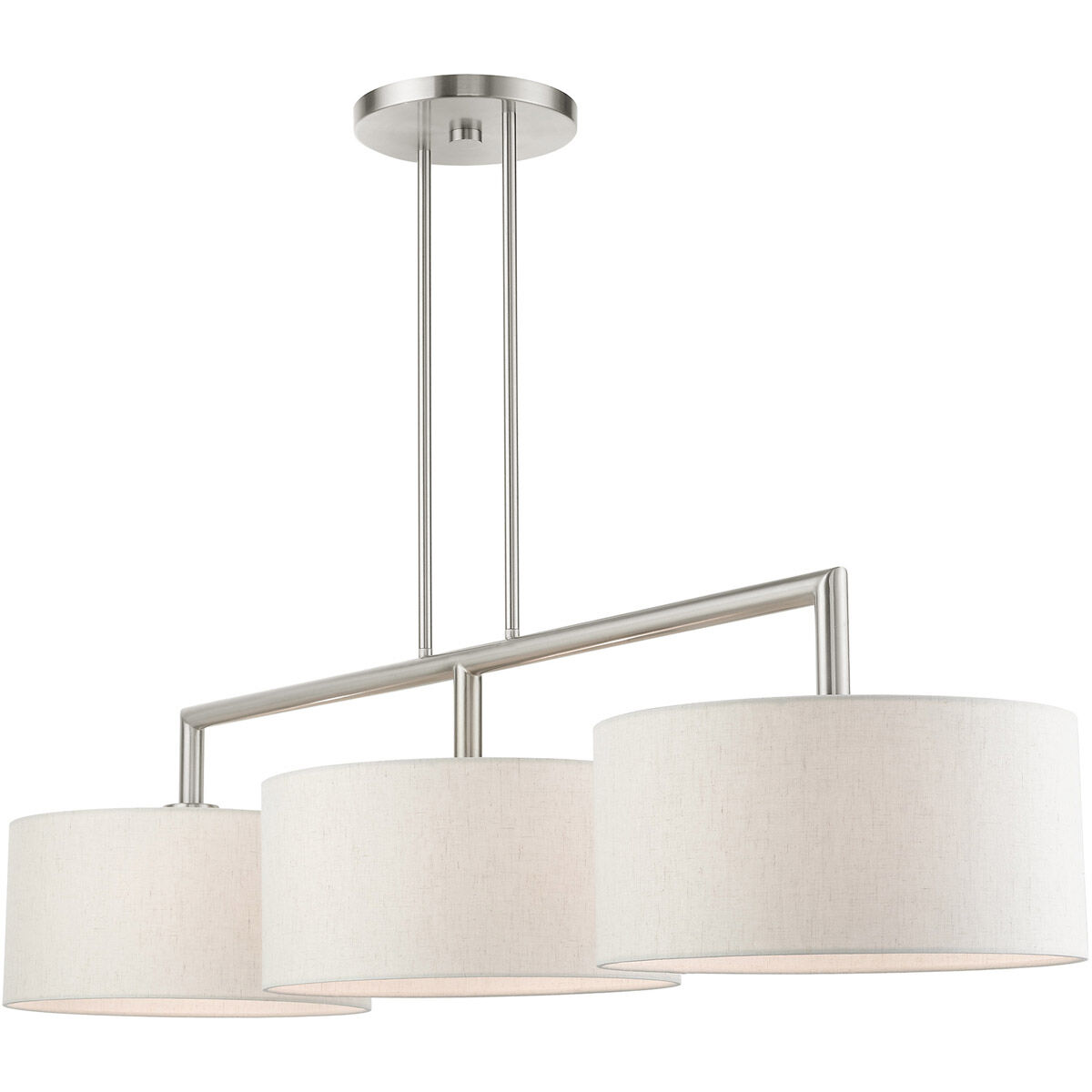 Meridian Linear Chandelier Ceiling Light in Brushed Nickel