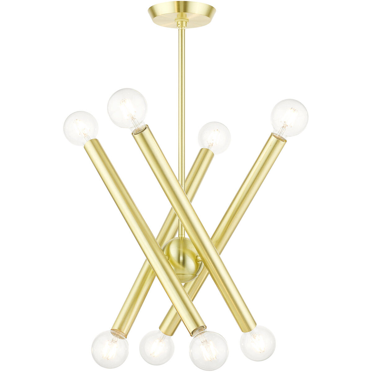 Stafford 8 Light 24 inch Satin Brass Chandelier Ceiling Light