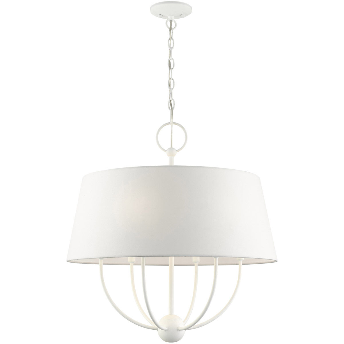 Ridgecrest 6 Light 24 inch White Pendant Chandelier Ceiling Light