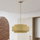 Weavington 5 Light 23 inch Antique Gold Leaf Pendant Chandelier Ceiling Light