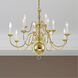 Williamsburgh 12 Light 32 inch Polished Brass Chandelier Ceiling Light