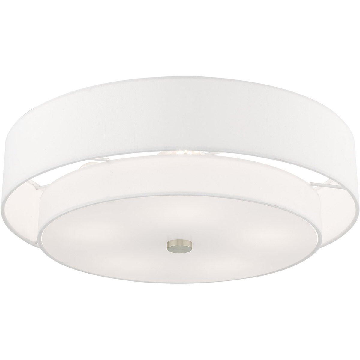 Meridian 5 Light 22 inch Brushed Nickel Semi-Flush Mount Ceiling Light
