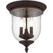 Legacy 3 Light 12 inch Bronze Flush Mount Ceiling Light