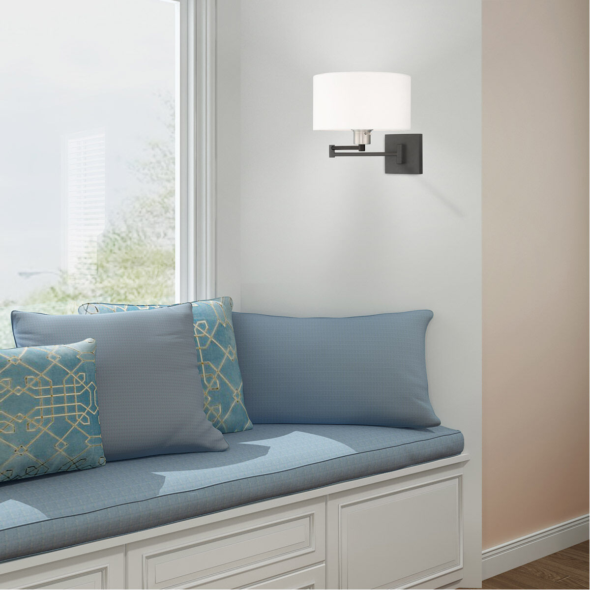 Allison 24 inch 100.00 watt Black Swing Arm Wall Lamp Wall Light