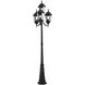 Hamilton 4 Light 95 inch Textured Black Outdoor Post Light