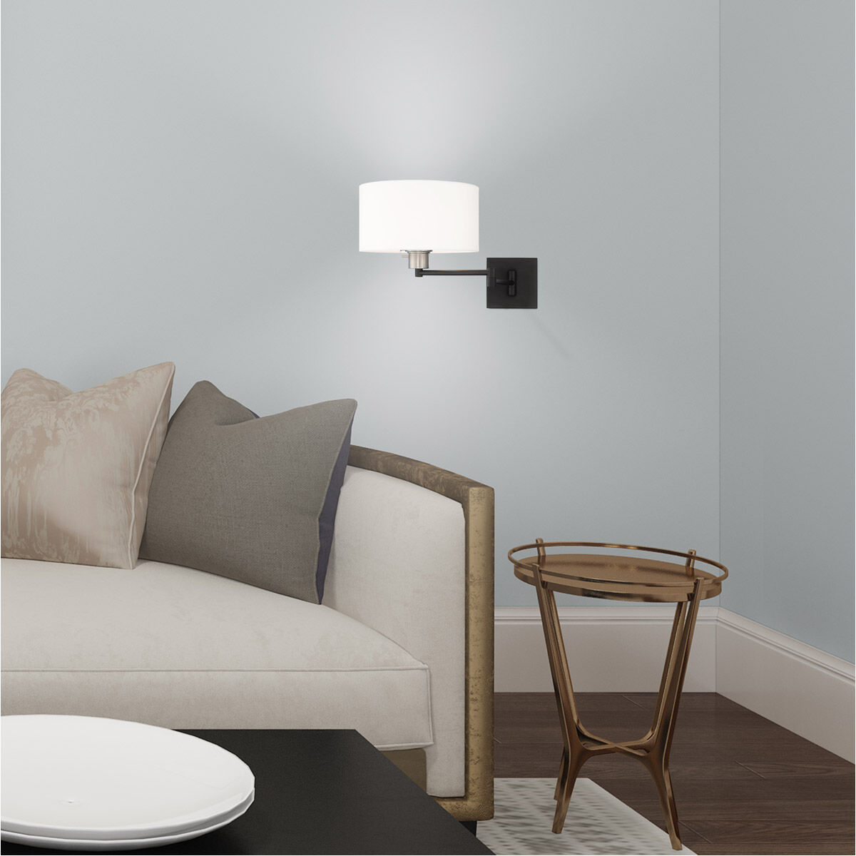 Allison 24 inch 100.00 watt Black Swing Arm Wall Lamp Wall Light