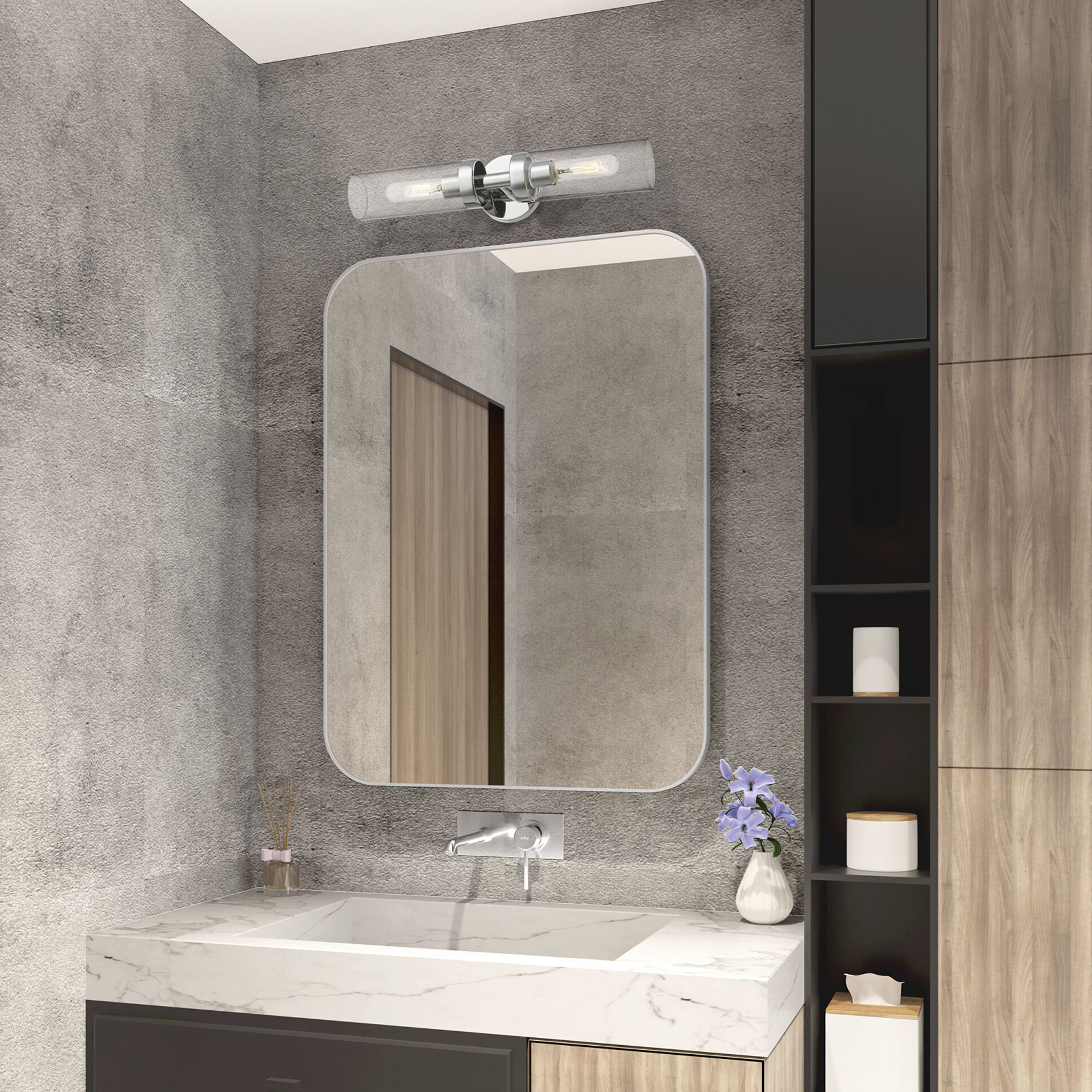 Ludlow 2 Light 4.25 inch Polished Chrome Vanity Sconce Wall Light