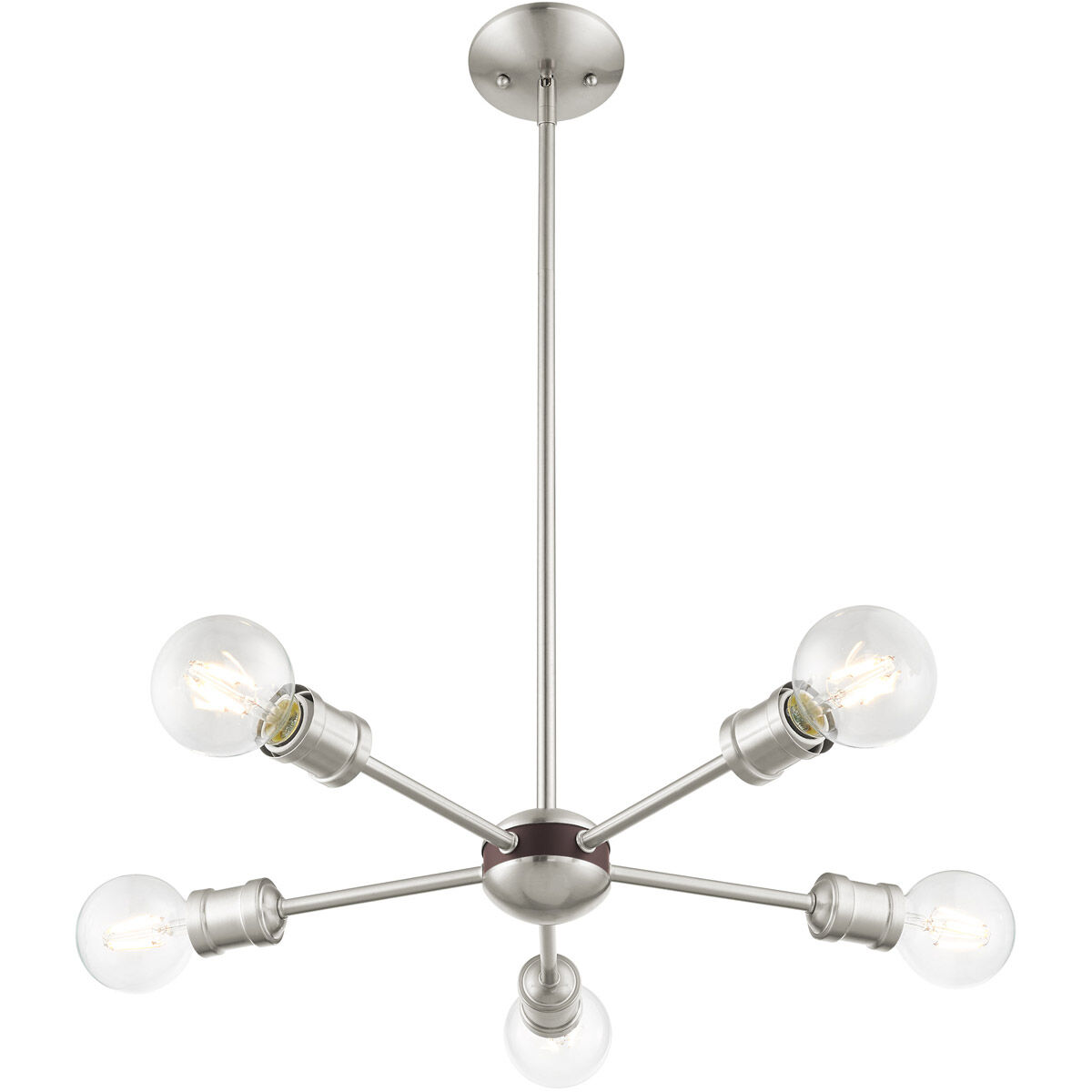 Coronado 5 Light 26 inch Brushed Nickel Chandelier Ceiling Light