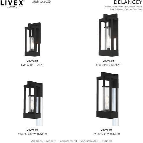 Delancey 1 Light 16 inch Black Outdoor Wall Lantern