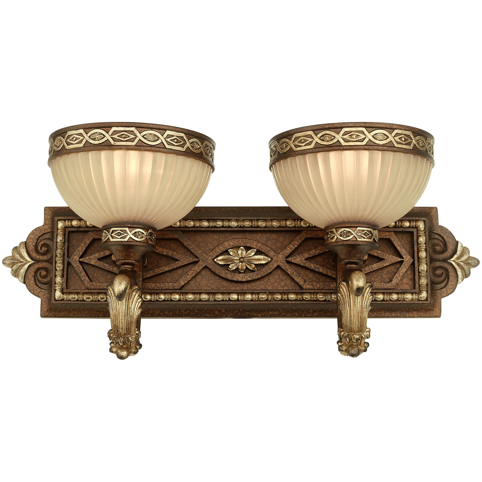 Seville 2 Light 23 inch Palacial Bronze with Gilded Accents Bath Vanity Wall Light