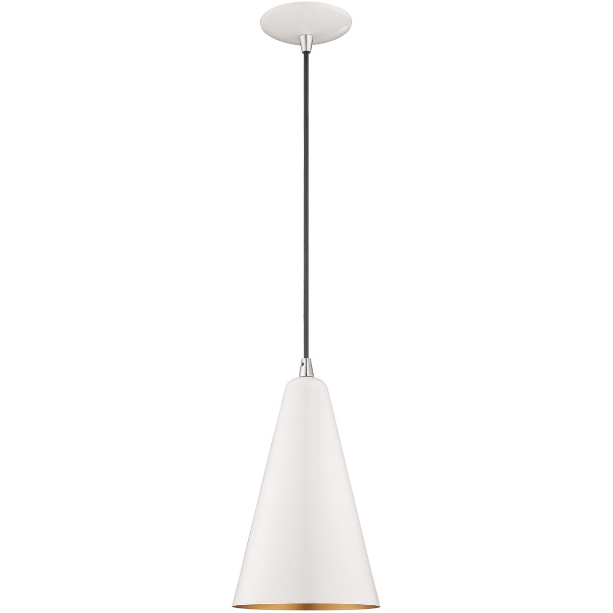 Allison 1 Light 7 inch Shiny White Mini Pendant Ceiling Light