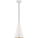 Allison 1 Light 7 inch Shiny White Mini Pendant Ceiling Light
