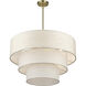 Manorwood 8 Light 32 inch Antique Brass Pendant Chandelier Ceiling Light, Large