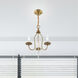 Alessia 3 Light 13 inch Antique Brass Mini Chandelier Ceiling Light