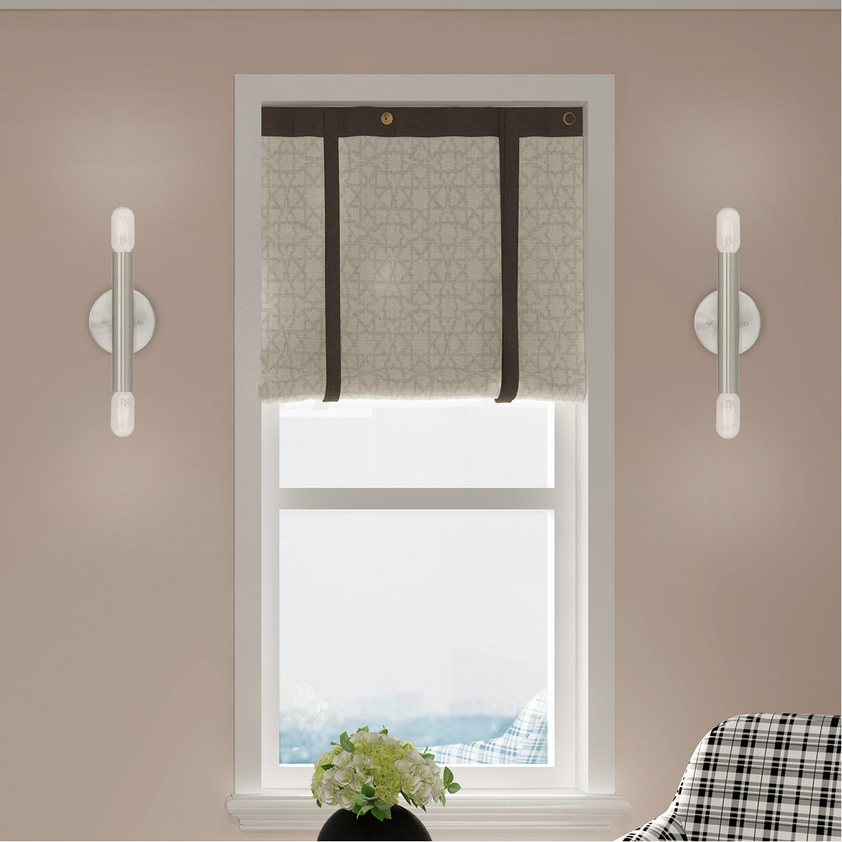 Copenhagen 2 Light 5 inch Brushed Nickel ADA ADA Wall Sconce Wall Light