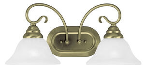 Coronado 2 Light 19 inch Antique Brass Bath Vanity Wall Light