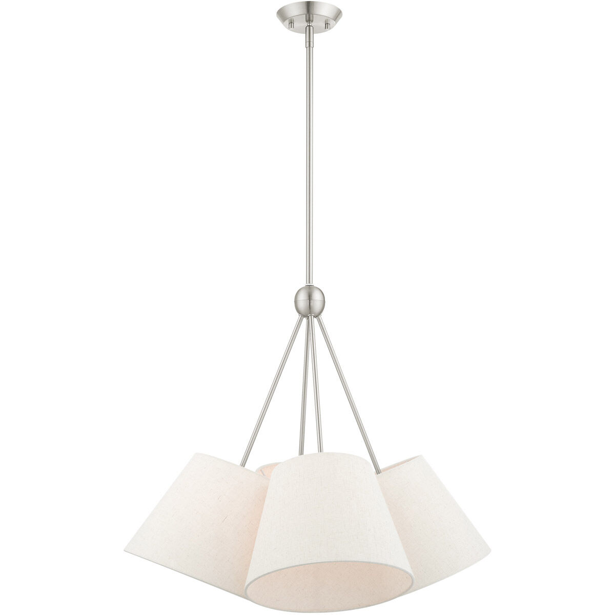 Prato 4 Light 25 inch Brushed Nickel Chandelier Ceiling Light
